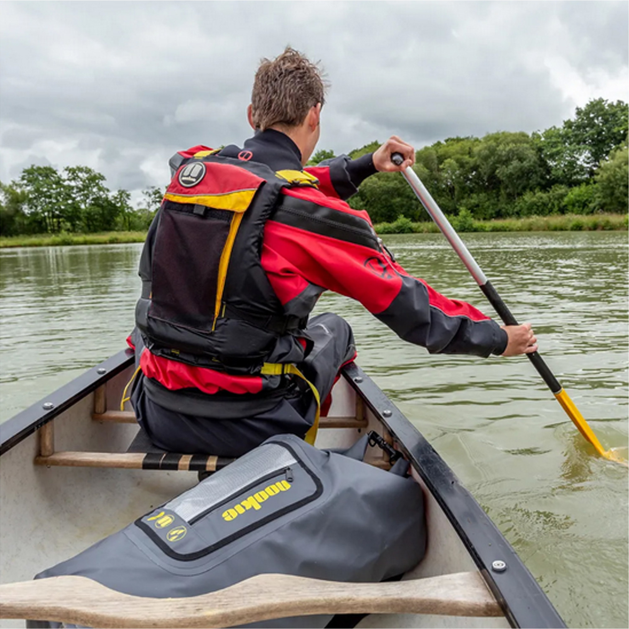 2026 Nookie Charger Kayak Drysuit Charcoal Grey Red DR10